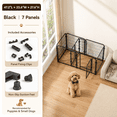 thumbnail image 5 of JaxSteam 48" Dog Cage & Dog Crate with Divider, Indoor Dog Kennel & Puppy Playpen for Small Medium Dogs, Black, 47.2"L x 23.6"W x 27.6"H, 5 of 9