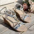 thumbnail image 6 of IUJSOY Wedge Espadrilles for Women Open Toe Bohemian Sandals Casual Summer Slingback Heels, 6 of 8