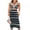 Black, variant on Michellecmm  Women Knit 2-piece Outfit, Striped Button Closure Tank Top Long Skirt