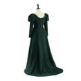 thumbnail image 6 of Women's Elegant Dark Green Prom Dress Princess Costume Regency Velvet Dress, 6 of 8