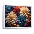 thumbnail image 2 of Designart "Dahlia landscape Vibrant Composition II" Floral Floater Framed Wall Decor, 2 of 7