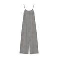 thumbnail image 5 of WMTBSRSW Cami Jumpsuit for Women Adjustable Strap Cami Lounge Romper Backless Sleeveless Wide Leg House One Piece Pants Small Gray, 5 of 5