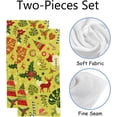 thumbnail image 2 of Set of 2 Pcs SKYSONIC Fingertip Hand Towels Christmas Elements New Year Decorations Absorbent Face Bath Towels for Bathroom Kitchen 30"x15", 2 of 6