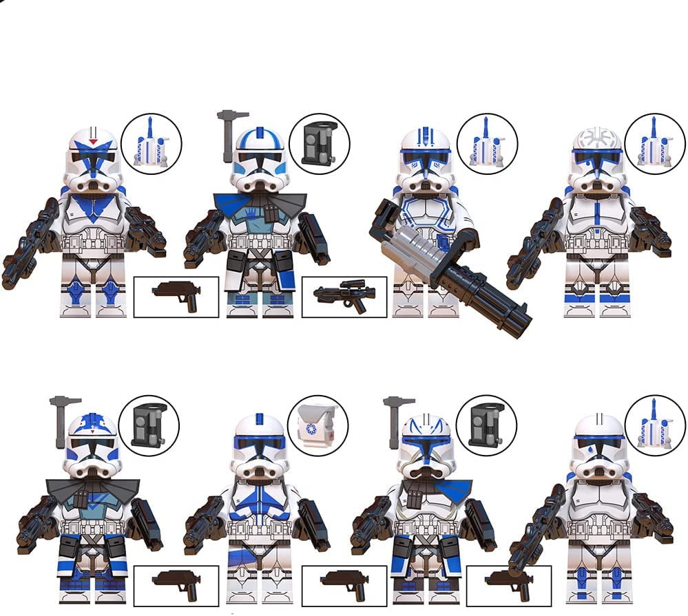 hånd Lilla Forstyrret Star Wars 501st Legion ARC Troopers 8pcs Set Custom Clone Trooper  Minifigures - Walmart.com