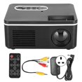 thumbnail image 1 of PortableLEDMiniProjector1080pSupport,Black,DomesticUse,UKPlug(100-240V), 1 of 5