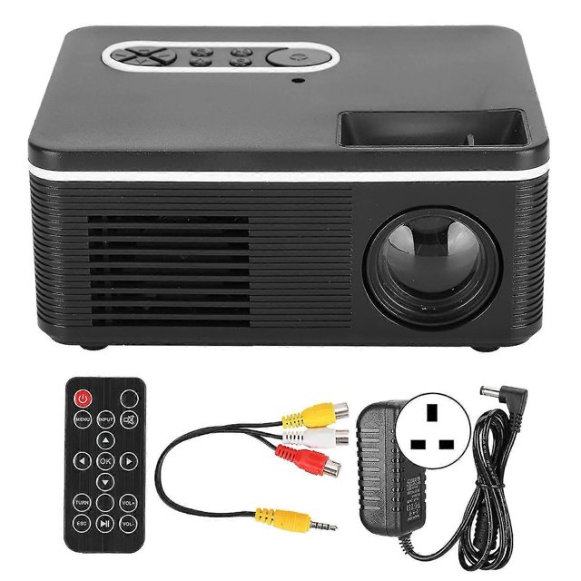 PortableLEDMiniProjector1080pSupport,Black,DomesticUse,UKPlug(100-240V)