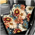 thumbnail image 3 of Binienty Boho Dahlia Floral Car Seat Covers Full Set Universal Automotive Seat Covers with Steering Wheel Cover Stretchy Armrest Pad Removable Headrest Pad Cloth Cover Washable Car Interior Set of 14, 3 of 8
