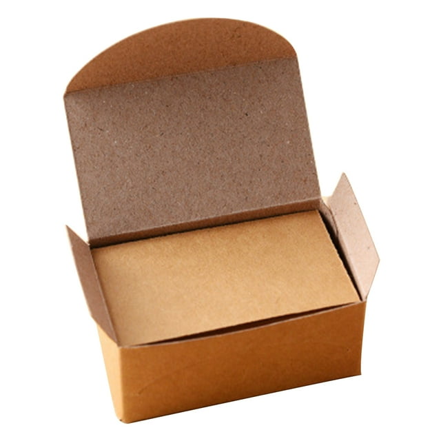 EastVita 100pcs Double-sided Blank Kraft Paper Business Cards Word Card Message Card DIY Gift Card