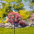 thumbnail image 4 of Rotadores de jardín de metal con pila estabilizadora, molino de viento de jardín, molino de viento floral, escultura de viento de metal al aire libre y rotadores, 4 of 9