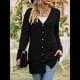 thumbnail image 4 of Cárdigan de Punto Suave para Mujer, Moda Otoño 2025, Abrigo de Larga Abierto con Bolsillos. Negro XXL, 4 of 9