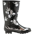 thumbnail image 3 of Norty Women's Hurricane - Glossy Matte Waterproof Mid-Calf Rainboots - Runs 1/2 Size Big 41300-8B(M)US Black Cannabis, 3 of 4
