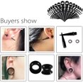 thumbnail image 2 of Tunnel Set 1.6-10mm Dehnset Acryl Dehnstab Taper Dehnungstäbe Silikon Ohr Tunnels 3mm 4mm 5mm 6mm 8mm 10mm 12mm Plugs 50 Stück Schwarz Blau Türkis Weiß Klar Expander Damen Herren, 2 of 7