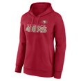 thumbnail image 2 of Women's Fanatics Scarlet San Francisco 49ers Iconic Cotton Fleece Checklist Pullover Hoodie, 2 of 3