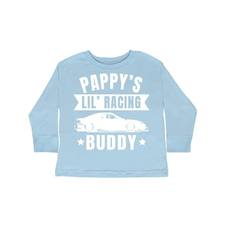 

Inktastic Pappy s Lil Racing Buddy with Car Silhouette Gift Toddler Boy or Toddler Girl Long Sleeve T-Shirt