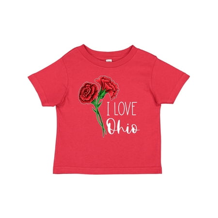 

Inktastic I Love Ohio with Red Carnations Gift Baby Boy or Baby Girl T-Shirt