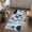 Blue, variant on Round Rug 5Ft Washable Non-Slip, Gray Geometric Circle Area Rugs for Living Room Bedroom, Middle Century Abstract Boho Lines Indoor Floor Mats Carpet Runner for Home Decor