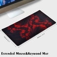 thumbnail image 2 of Red Flame Pattern Gaming Mouse Pad - Large Mouse Pad 31.5x15.75 Inch, Long Big Mouse Mat with Non-Slip Base, Extended Keyboard Mousepad, Perfect for Gamers, Office & Home, 2 of 6