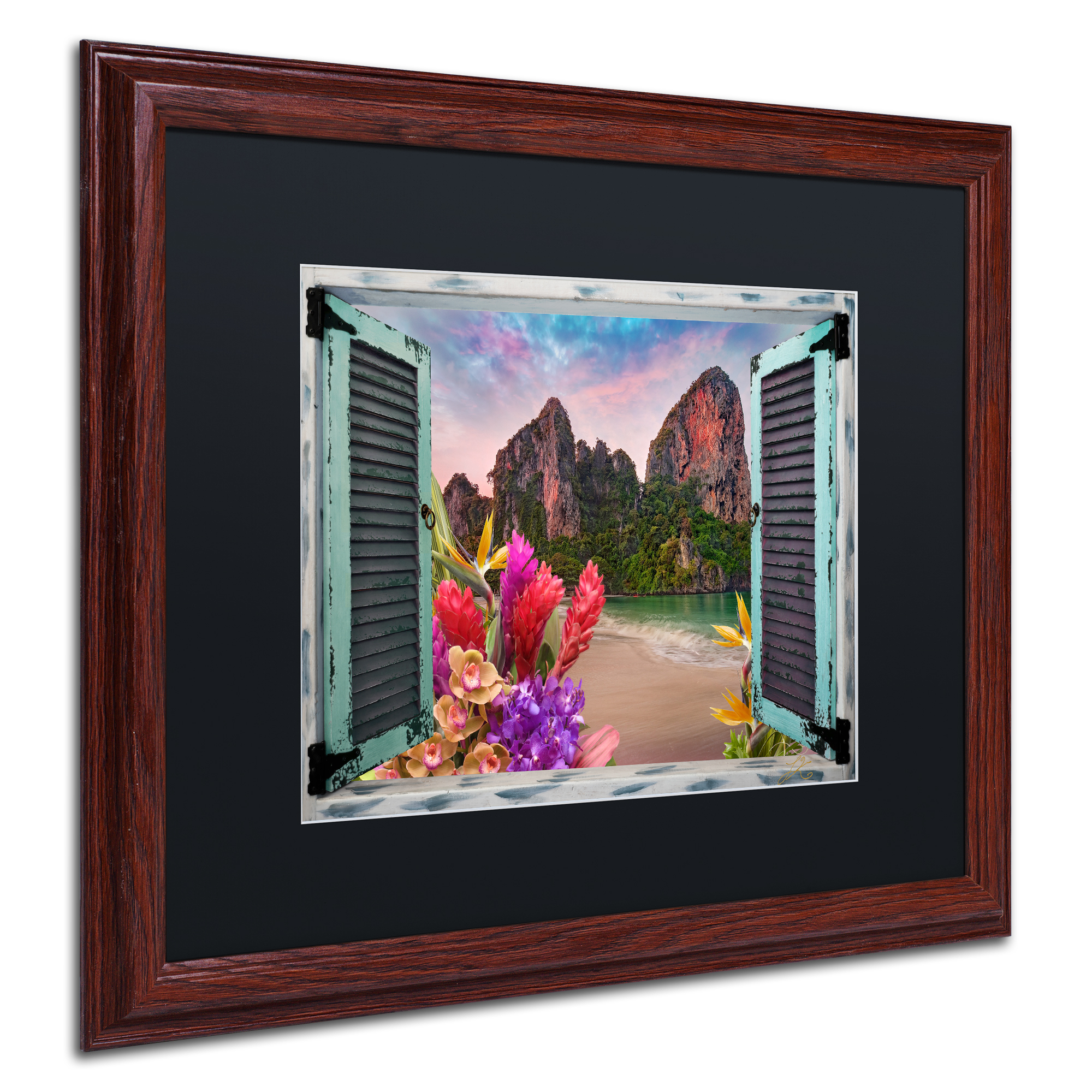 Leo Kelly 'Window to Paradise VI' Matted Framed Art