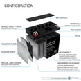 thumbnail image 3 of Batterie de Remplacement YT12B-4 12V 10Ah pour Power Max GT12B-4, 3 of 6