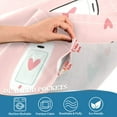 thumbnail image 3 of Yayeee Kitchen Curtains Tier Pair Light Filtering 27"x36" Rod Pocket Short Cafe Window Panel, Love in The Air, 3 of 7