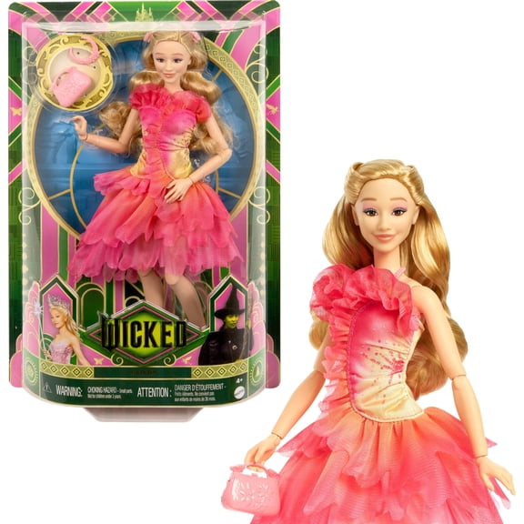 Muñeca de moda Mattel Universal Wicked Glinda con accesorios