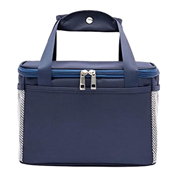 Bolsa térmica para comida, bolsa para entrega de comida, lonchera térmica, contenedor para comida azul oscuro
