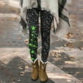 thumbnail image 6 of oelaio Christmas Leggings for Women Snowflake Xmas Trees Printed Holiday Tights High Waisted Workout Gym Pants Black M, 6 of 7