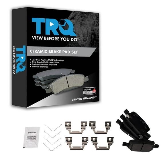 TRQ Rear Ceramic Brake Pads Fits 2021 Chevrolet Colorado GMC Canyon BFA27395