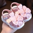 thumbnail image 5 of Gyujnb Toddler Girls Closed Toe Bunny Bow Sandals Hook Loop Soft Non- Summer Water Friendly Shoes,0-3 Months, 5 of 8