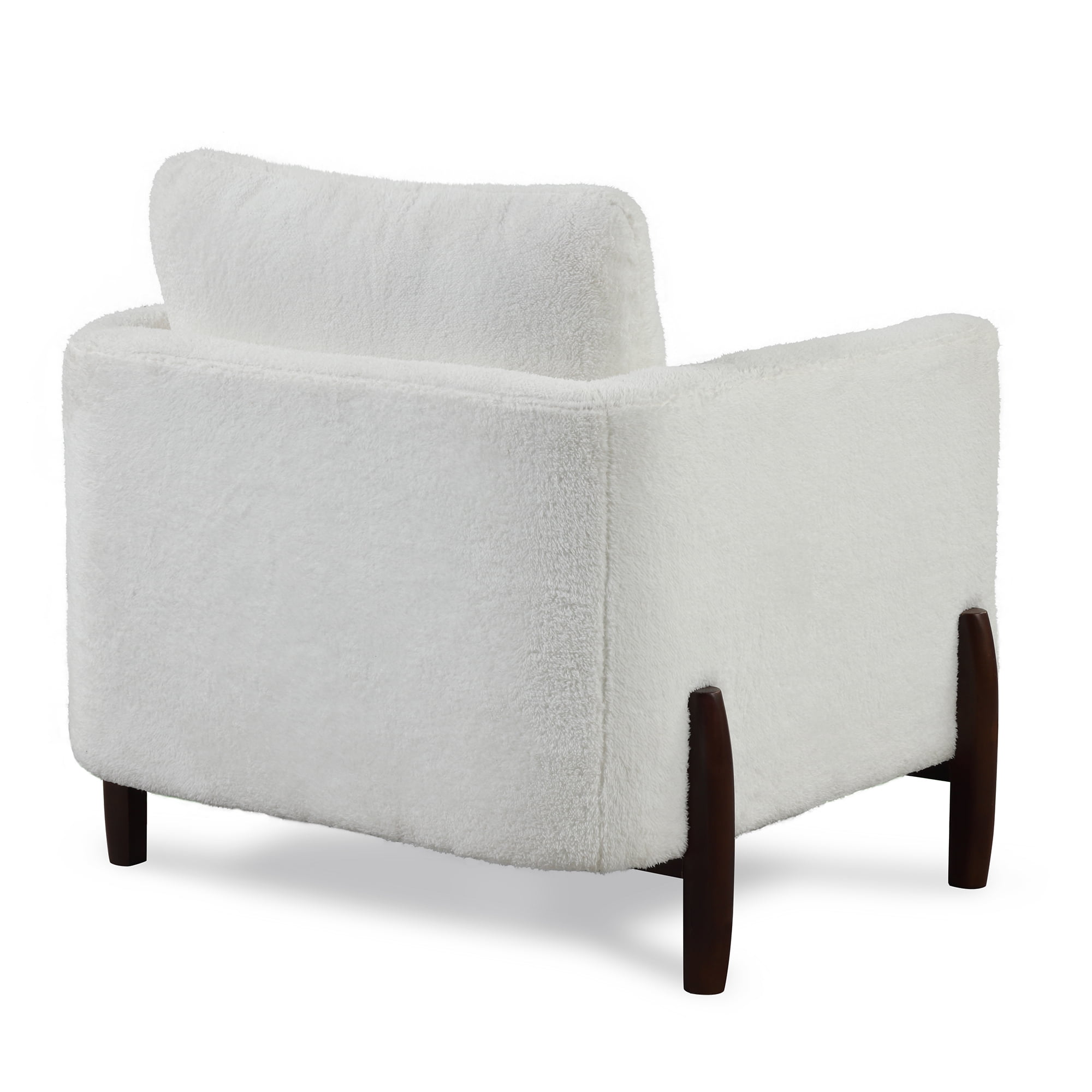 Desert Fields Sherpa Chair with Wood Legs