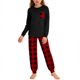 thumbnail image 1 of Conjuntos de blusa y camisa de manga larga con cuello redondo para niños y niñas de 5 a 14 años. Conjunto de top y pantalón con mangas estampadas., 1 of 9