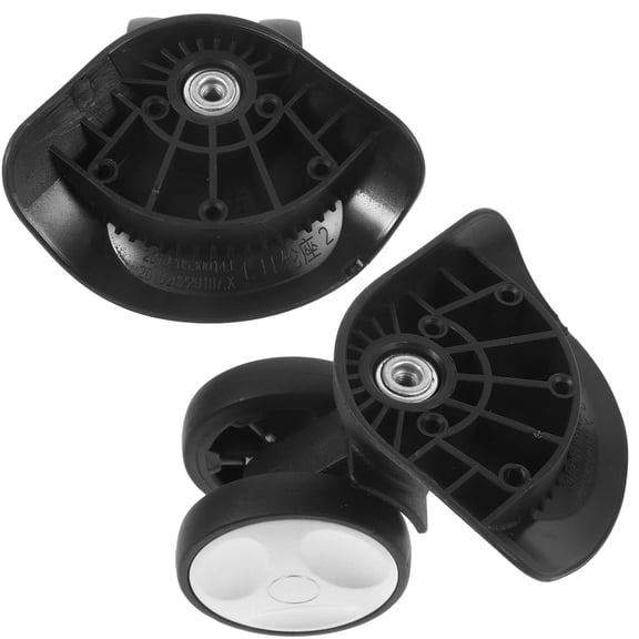 PENIKOKO 1 Pair Black Plastic Travel Suitcase Swivel Wheel Replacement Smooth Rolling