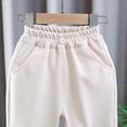 thumbnail image 5 of MeetoTime Toddler Girls Winter Cotton Pants Baby Elastic Waist Solid Color Cinch Bottom Sweatpants Suitable for 1-7 Years, 5 of 7