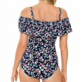 thumbnail image 3 of Swim Solutions Womens Off The Shoulder Tummy Control One Piece Swimsuit;10, 3 of 3