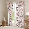 thumbnail image 4 of Feelyou Pink Flower Women Black Out Curtains, Vintage Boho Floral Curtains Pack of 2 (42x63 Each), Mandala Cherry Blossoms Bedroom Curtains, Black Out Curtains Decor, 4 of 7