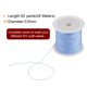 thumbnail image 2 of 1 Rollo Nylon Rebordear Hilo Anudar Cordón 0,6mm 50 Yardas Trenzado Nylon Artesanía Satén Cuerda para Pulsera Collar Kumihimo, Neblina Azul, 2 of 5