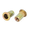 thumbnail image 2 of Unique Bargains 8#32 Metal Knurled Blind Rivet Nut Insert Brass Tone (50- Pack), 2 of 5