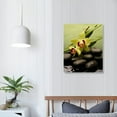 thumbnail image 3 of Chilfamy Fall Decor Spa Stones and Orchids Canvas Wall Art Picture 16x20in for Living Room Bedroom Art Modern 16x20in, 3 of 3