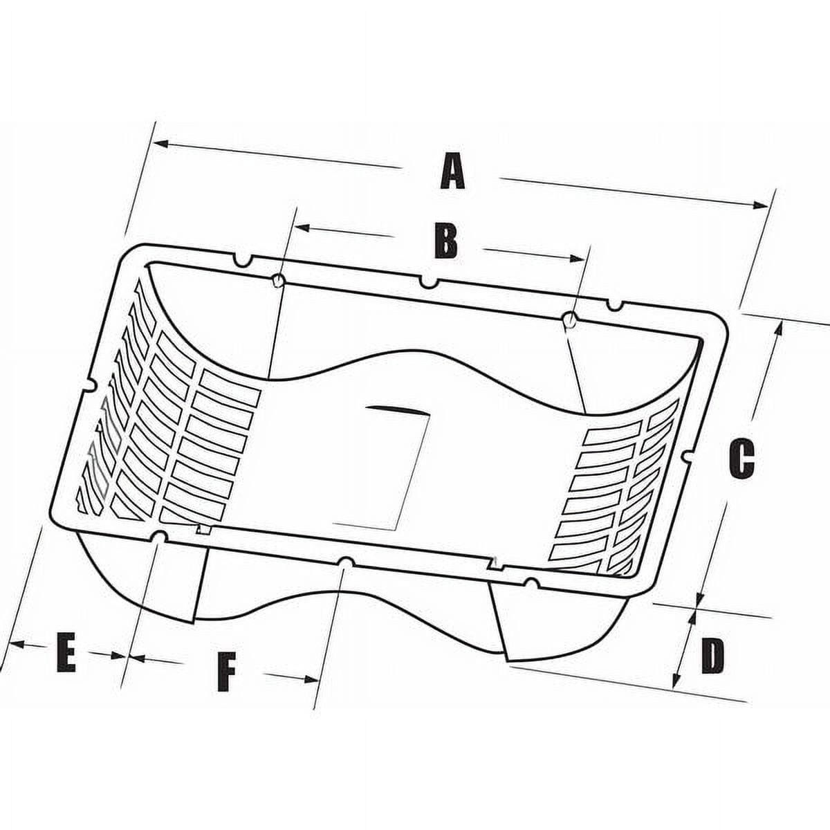 Soffit Vent,Plastic,For 3 to 5" Ducts 56390