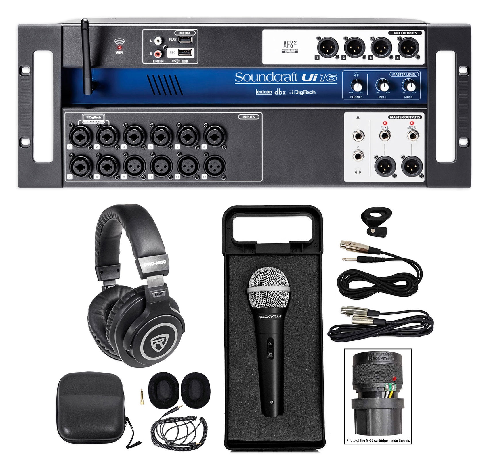 Soundcraft Ui16 16 Input Digital Wifi Mixer+App Control+Recording