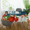 thumbnail image 6 of Coolnut Santa Claus Tablecloth, Waterproof Washable Polyester Square Table Cover, Durable Tablecloth for Kitchen Dining Table Party Decor, 60"X 120", 6 of 7