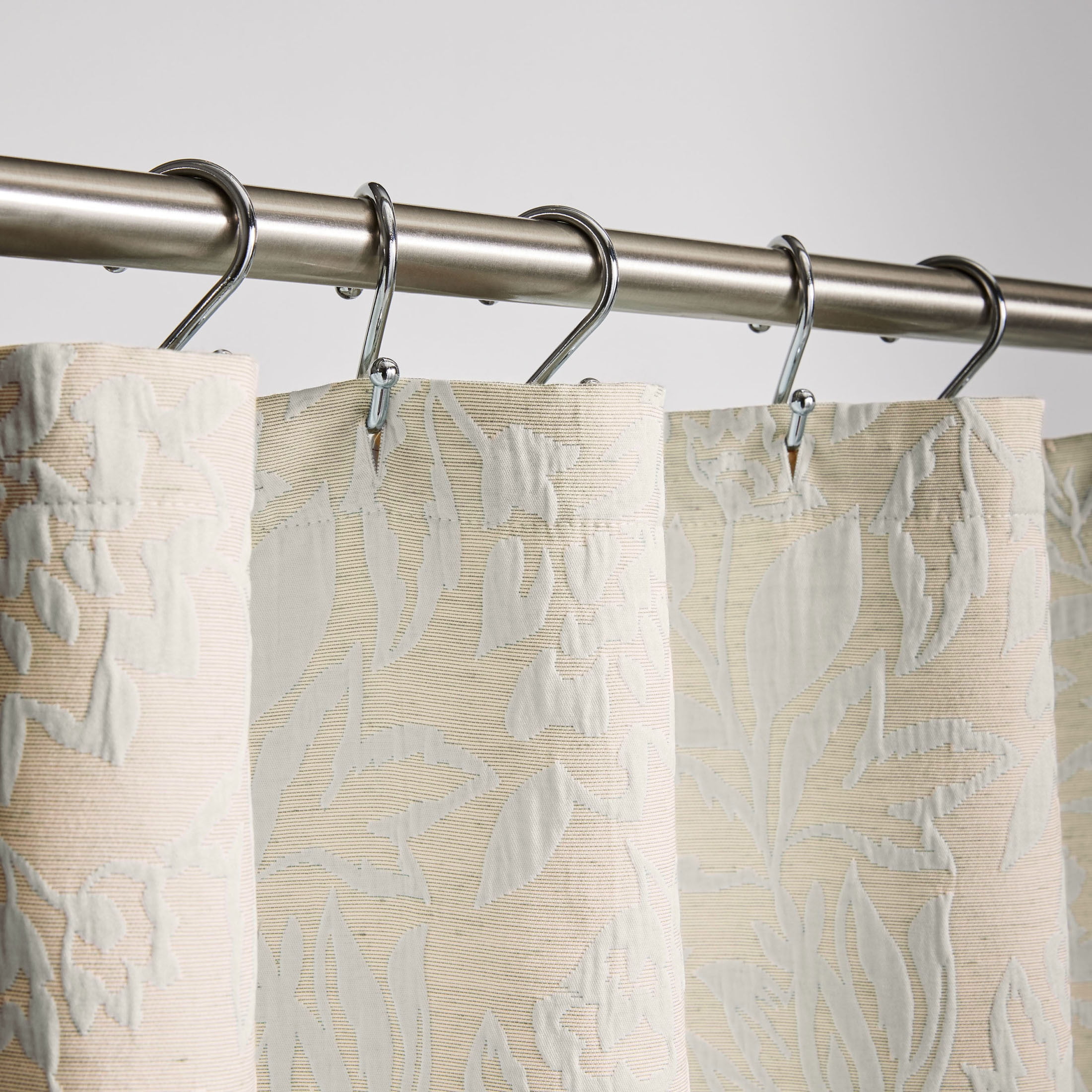 Better Homes & Gardens Floral Matelasse Shower Curtain, Beige Polyester, Recycled Poly, 72"x 72", 1pc