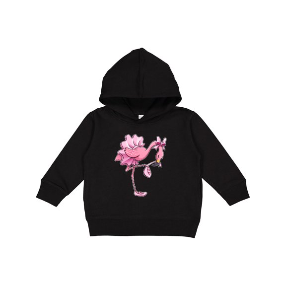 Inktastic Flamingo Ballerina in Tutu and Ballet Toe Shoes Toddler Hoodie