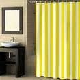 thumbnail image 2 of Fabric Shower Curtain, Yellow and White Striped Geometric Shower Curtains with 12 Hooks Waterproof Machine Washable Bath Curtains for Bathroom, 48x 72in, 2 of 6