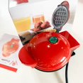 thumbnail image 3 of 1-Pack Portable Mini Waffle Maker,Electric Non-Stick Waffle Iron Breakfast Machine for Waffle, Cookies, Eggs Making,Mini Waffle Maker Machine,Red, 3 of 8