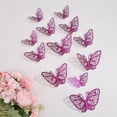 thumbnail image 3 of 12 pegatinas de pared de mariposas huecas para decoración festiva de Navidad para el hogar, pegatinas de mariposas 3D, 3 of 6