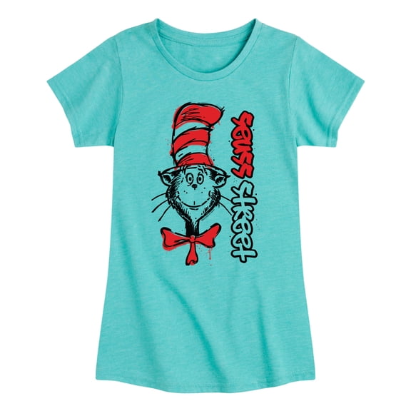 The Cat in the Hat - Seuss Street - Toddler & Youth Girls Short Sleeve Graphic T-Shirt