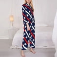 thumbnail image 3 of Goofa Patriotic Star Printed Women’s 2 Piece Pajama Set Super,Pajamas Women's Long Sleeve Sleepwear Soft Button Down Loungewear Pjs Lounge Set Nightwear-Large, 3 of 9