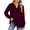Burgundy, variant on OALUXE Blouses for Women Long Sleeve Shirts V Neck Smocked Cuffs Tunic Tops