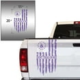 thumbnail image 2 of Dont Tread On Me Gadsden Flag Distressed American USA US Flag Truck Tailgate Vinyl Decal Compatible with most Pickup Trucks 1776 Betsy Ross Flag Decal (11" x 20", Lavender), 2 of 8
